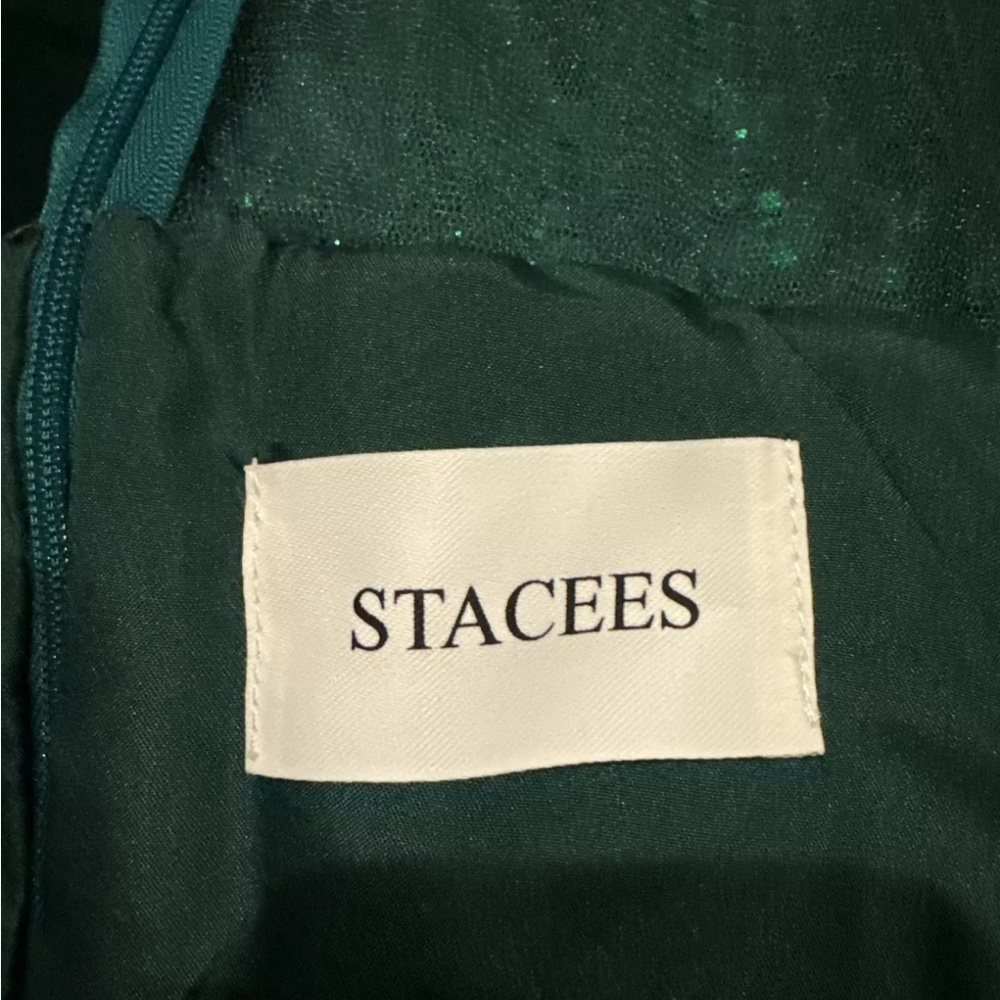 Stacees A-line Sweetheart Tulle Dress Dk Green Sz 6 (see measurement) Homecoming - Picture 10 of 15